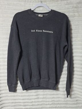 Oat Collective God‎ Bless Ranchers Charcoal Crewneck Sweatshirt